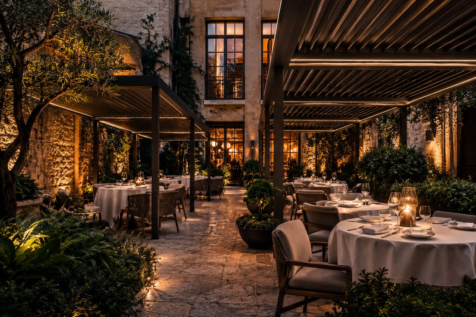 Michelin-Star Restaurant Courtyard